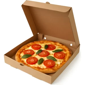 CAJA PIZZA CHICA (28 X 28 X 4,5 CM) PRECIO POR UNIDAD. PACK POR 50 UNIDADES.