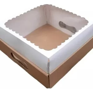 CAJA DESAYUNO CON VISOR. (30 X 30 X 13 CM).