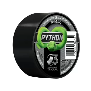 PYTON CINTA TRICAPA 9M. PLATEADA / NEGRA.