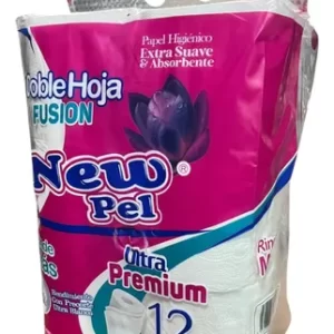 PAPEL HIGIENICO HOJA DOBLE. 12 ROLLOS DE 30 METROS C/U.