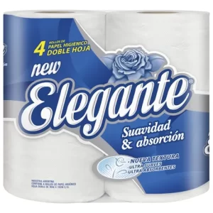 PAPEL HIGIENICO ELEGANTE. DOBLE HOJA. PRECIO POR UNIDAD. BOLSON POR 10 UNIDADES.