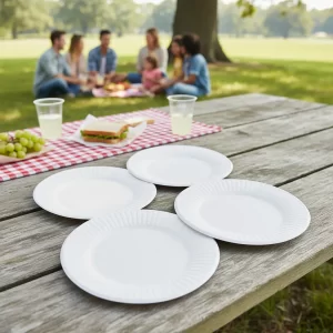 PLATO 17 CM. X 50 UNIDADES. ECO BLANCO.