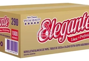 SERVILLETAS 33 X 33 X 1000 UNIDADES ELEGANTE.