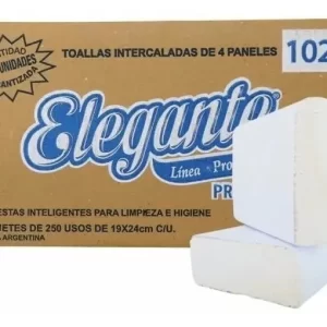 TOALLA INTERCALADA BLANCO PURO ELEGANTE.