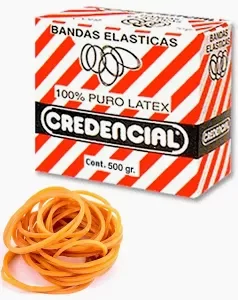 BANDAS ELASTICAS CREDENCIAL. PRECIO POR 500 GRAMOS.