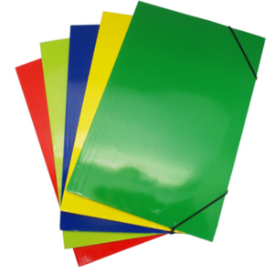 CARPETA TRES SOLAPAS CON ELASTICO DOBLE OFICIO COLOR.