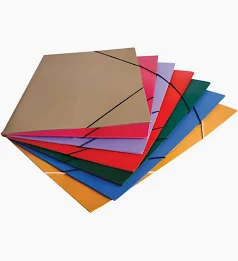 CARPETA OFICIO COLOR 3 SOLAPAS CON ELASTICO.