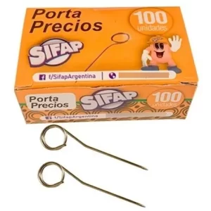 ALFILERES PORTA PRECIOS POR 100 UNIDADES.