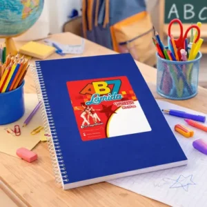 CUADERNO AB7 CON ESPIRAL X 100 HOJAS.