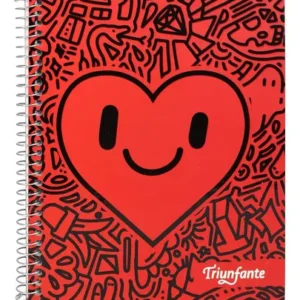 CUADERNO CON ESPIRAL 16/21 X 100 HOJAS TAPA DURA.