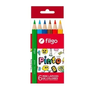 LAPICES DE COLORES FILGO PINTO CORTO X 6.