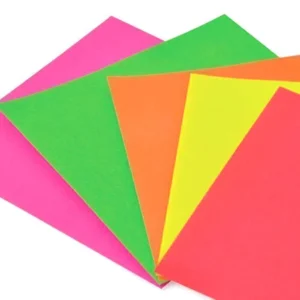 PAPEL GLASE FLUO X 5 UNIDADES.