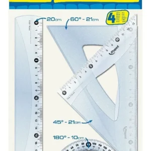 SET DE GEOMETRIA X 3 ACRILICO 20 CM.
