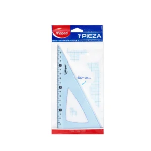 ESCUADRA ESCOLAR MAPED CRISTAL 20 CM 45 GRADOS.