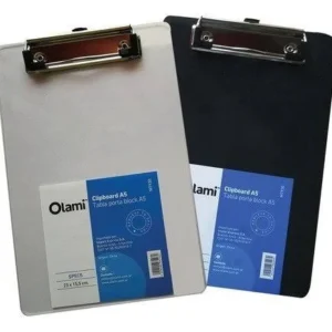 PORTA BLOCK PLASTICO CON CLIP METAL A4.
