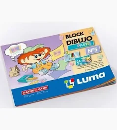 BLOCK DE DIBUJO N5 PASTEL. 20 HOJAS.
