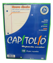 REPUESTO ESCOLAR CAPITOLIO X 48 HOJAS.