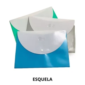 SOBRE PLASTICO CON BOTON ESQUELA.