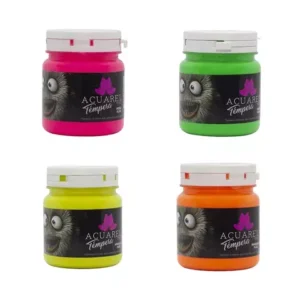 TEMPERA ACUAREL X 250 GRAMOS COLORES FLUO.