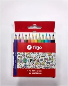 LAPICES DE COLORES FILGO PINTO X 12 UNIDADES CORTO.